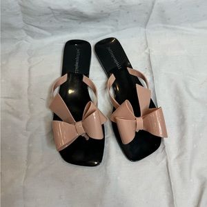 Jeffrey Campbell Sugary Flip Flop in Blush/Black size 9